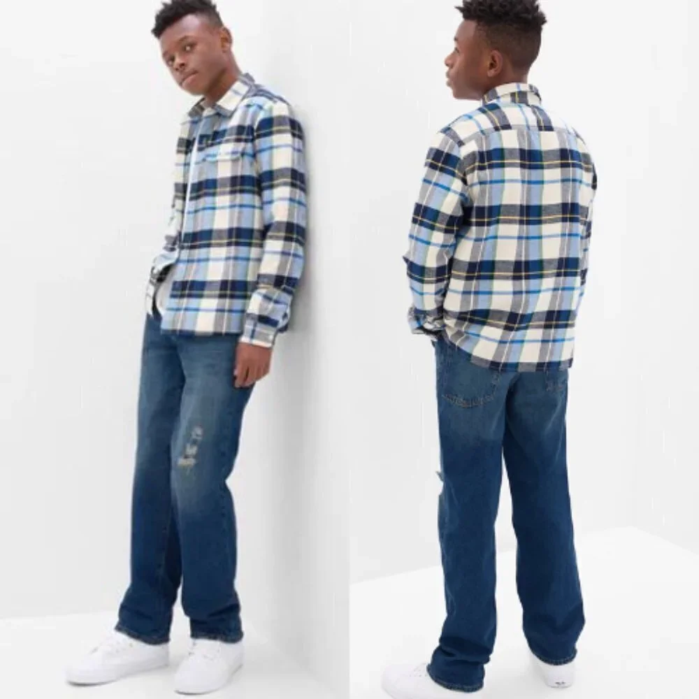 New Gap Teen Original Fit Jeans Medium Indigo Blue 30742